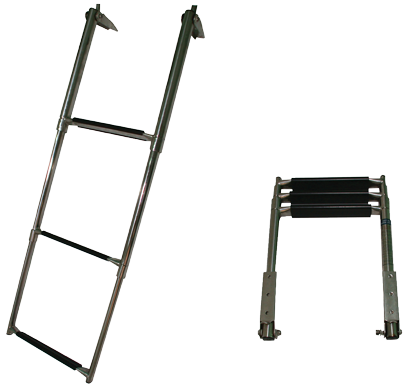 Allpa Niro Teleskopische Badeleiter, 4-Stufen Mit Kunststoff Bekleidet, Max. Rohr Ø38mm