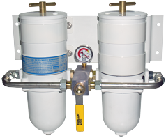Racor Doppelter Marine 'Turbine' Filter Mit Metallschüssel, Umschaltbarer Benzine - Dieselfilter