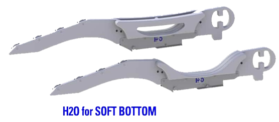 Hurley H2o Davit System 6" Mount Soft Bottom Weiß Mit Fußplatte Zur Befestigung An Der Badeplattform