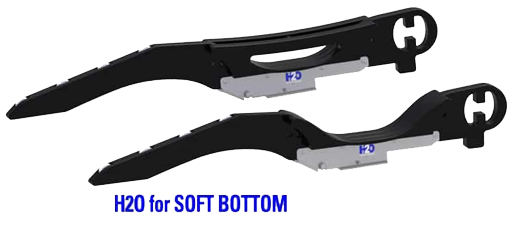 Hurley H2o Davit System 10" Mount Soft Bottom Schwarz Mit Fußplatte Zur Befestigung An Der Badeplattform