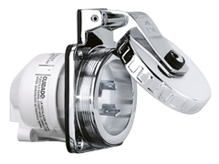 Allpa Nema-32a-Landanschlußstecker, Niro, 32a/230v, Mit Erdanschluß Und Deckel, Ip56