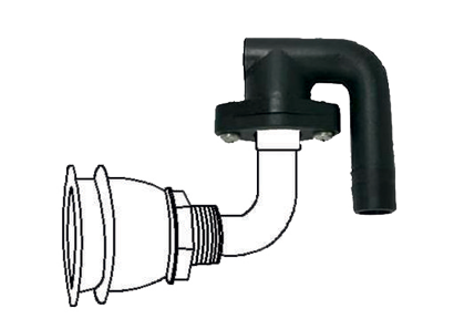 Allpa Schwanenhals P-Trap Entlüftungsadapter Für Ø16mm Nippel (001188/S)