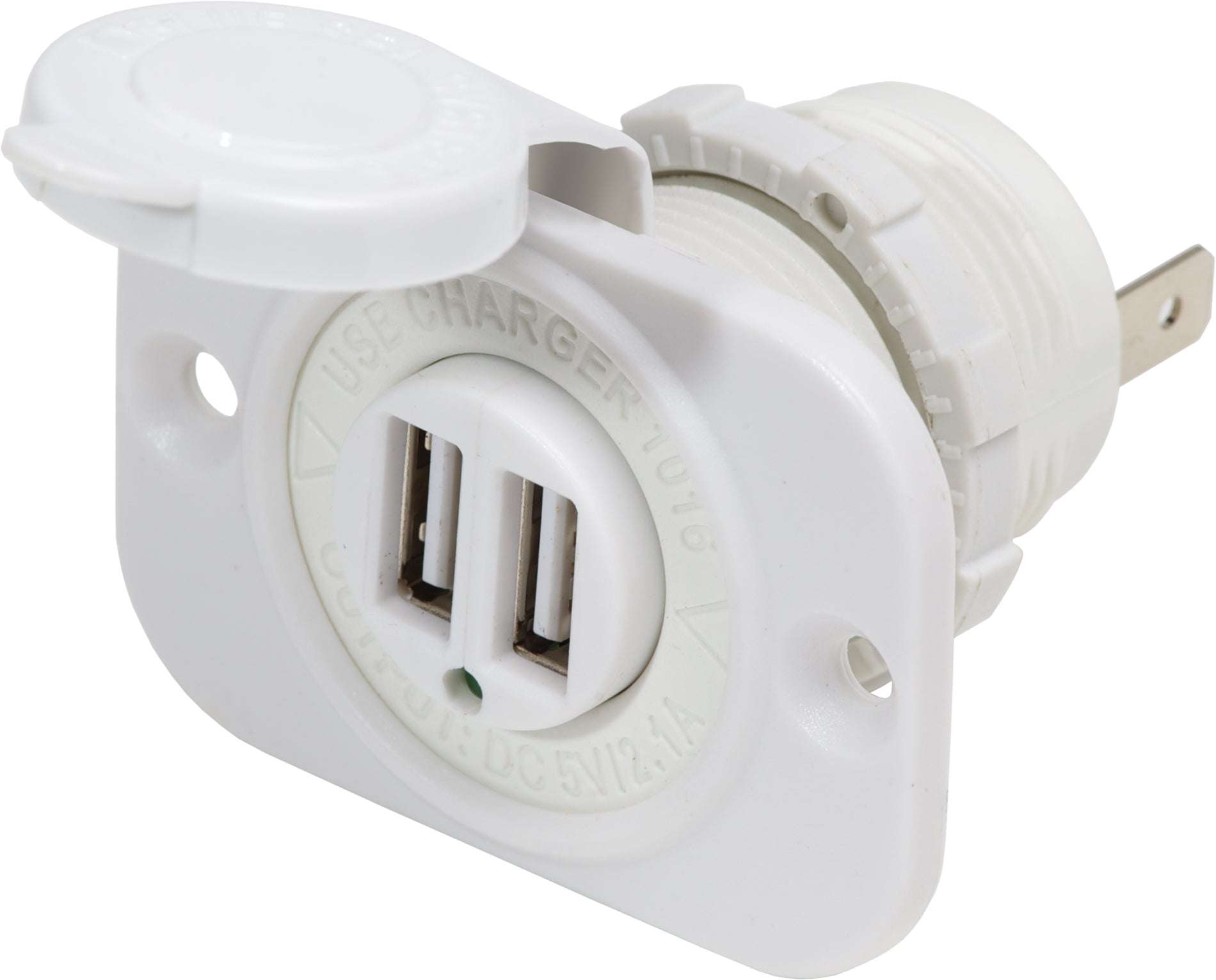 Dual USB Charger Socket weiß