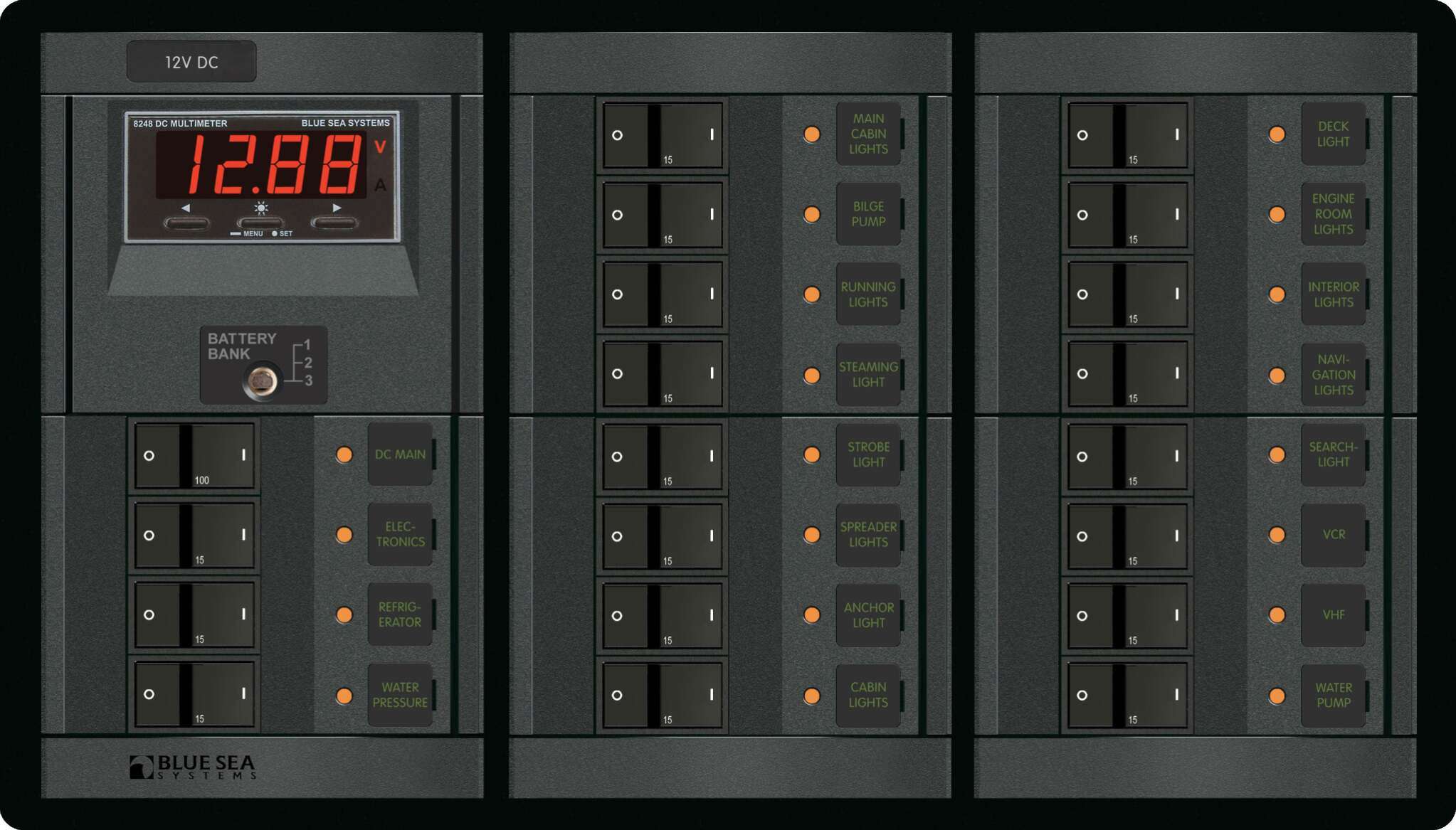 Panel 360 12VDC 19pos with Main DMM FR