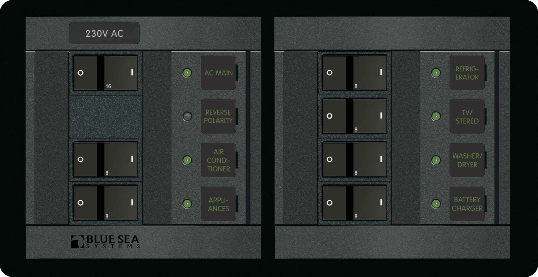 Panel 360 230VAC 6pos with Main FR H