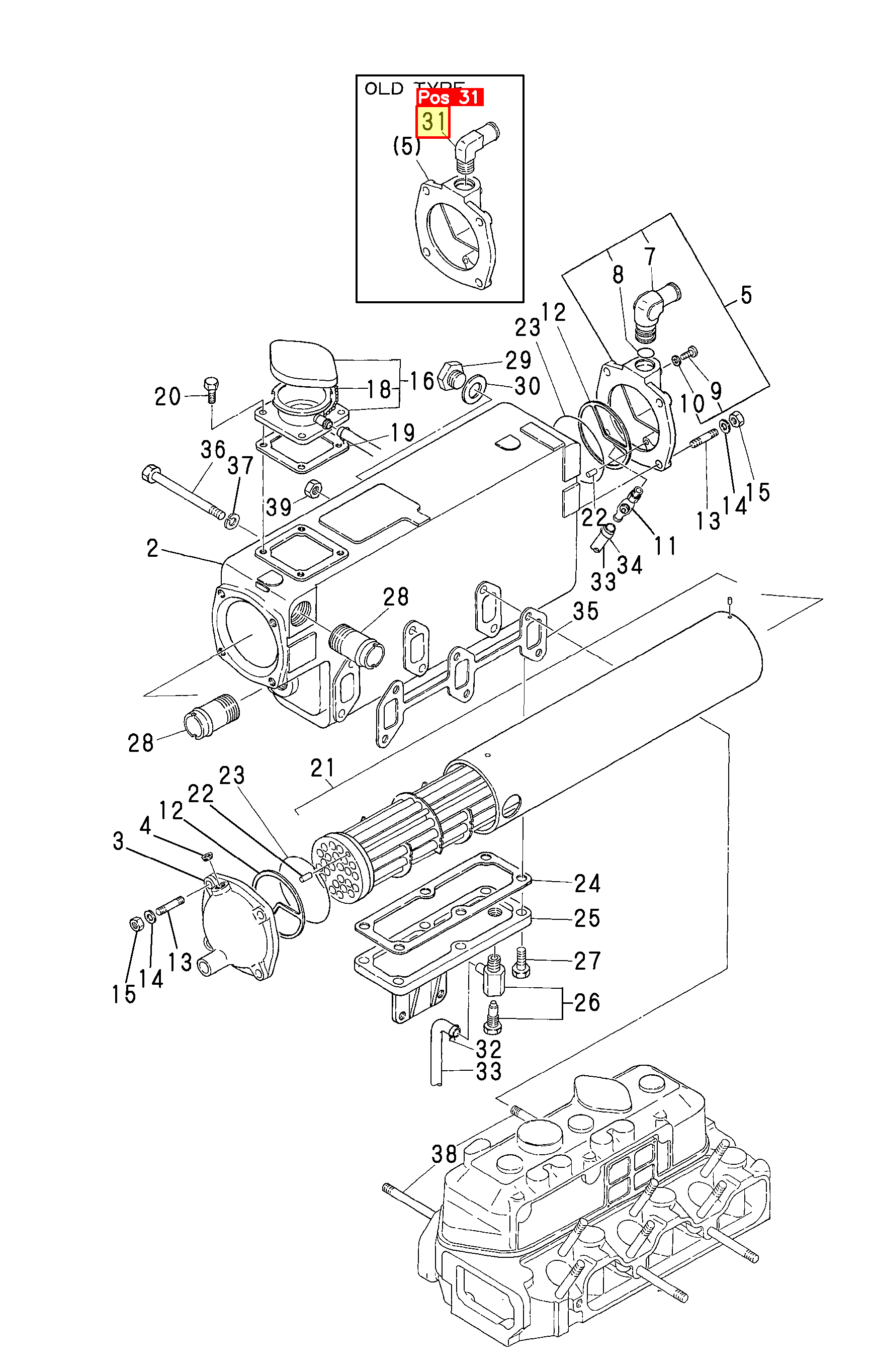 Yanmar Winkel, Pt3/8