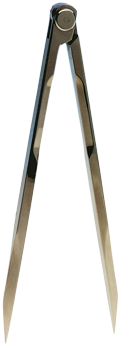 Allpa Aluminium Marinezirkel, L=180mm, Mit Etui