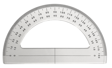 Allpa Plexiglas Goniometer/Winkelmesser 180°, L= 150mm
