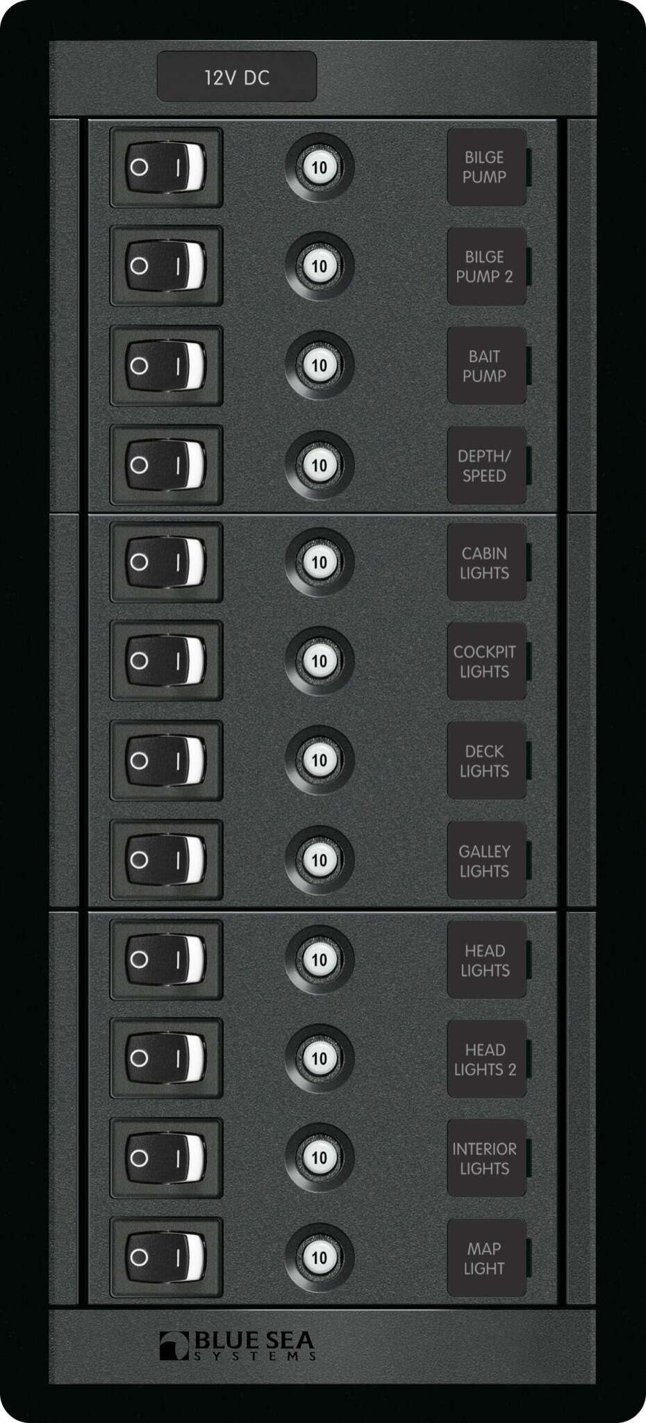 Panel 360 DC 4pos Sw CLB Voltmeter V