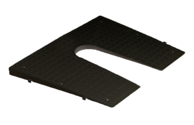 Allpa Heckspiegelschutzplatte, 450x360mm, Schwarz
