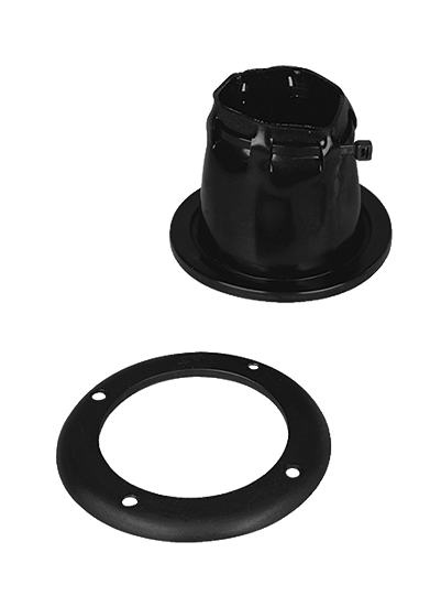 Allpa Kabeldurchführung Schwarz Verstellbar Mit Ring, 85x105mm