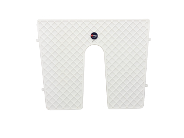 Allpa Heckspiegelschutzplate, 450x360mm, Mit Einkerbung, Weiß