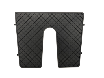 Allpa Heckspiegelschutzplatte, 450x360mm, Mit Einkerbung, Black