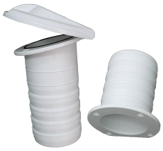 Allpa Nylon Borddurchlass Mit Klappe, 2-Teilig, Øeinbau (Tule) 79mm, Klappe Ø130mm