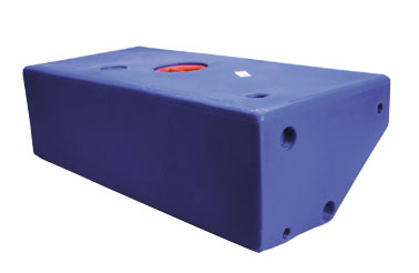Allpa Einzelner Kunststoff Fäkalientank, Abgeschrägte Seite, 98l, 1050x430x290mm