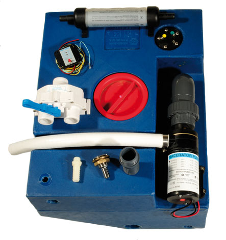 Allpa Polyethylen Fäkalientanksatz Mit Eingebauter Fäkalienpumpe 12v, 98l, 1050x430x290mm