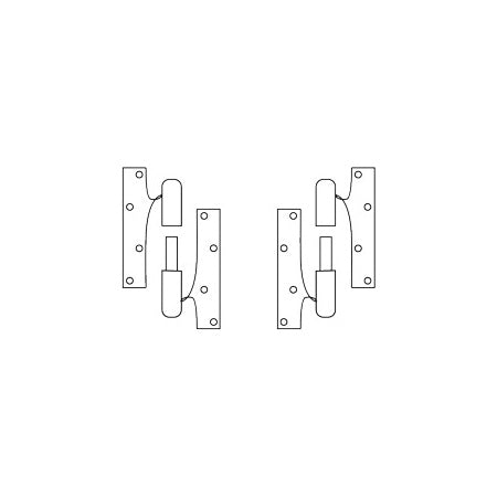 Türscharnier, gestanzt, aushebbar A2 40x50x1,5mm links/rechts