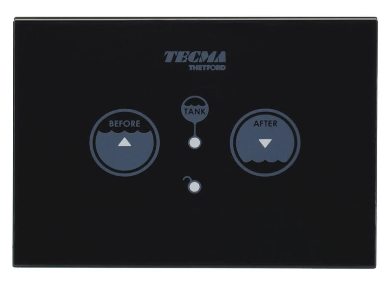 Tecma Silence Plus 2G Toilette 12V Standard schwarz, Softclose, SFT Bedienpanel, Einlasspumpe