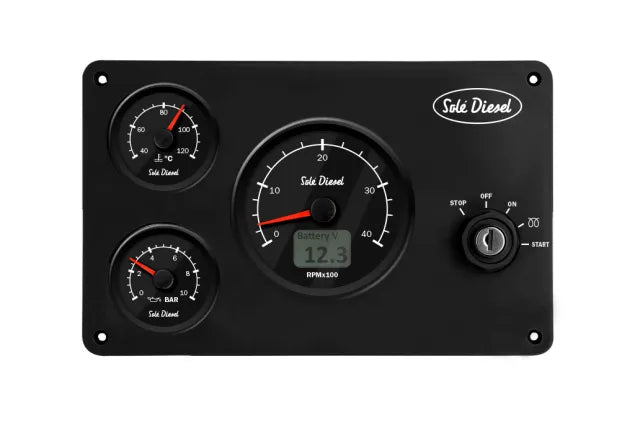 Solé Instrumentenpaneel SSG-30 SK-60 ETR 12V zwart (vervangt SVT-30, 22.609A0102R)