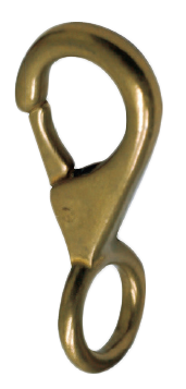 Allpa Messing Fockschotschäkel Mit Fester Öse, Ø18mm, L=82mm