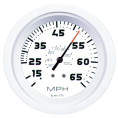 Allpa White Domed Drehzahlmesser 0-4000 Umdr./Min. (Diesel)