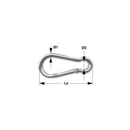 Karabiner verzinkt 4-10mm 10St.