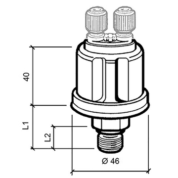 Veratron VDO Öldruck Sensor 10 bar/150 psi, mit Warnkontakt, M10 x 1 konisch, kurz