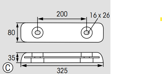 PLASTIMO MAGNESIUM ANODE 325x80x35 MM, 1,6 KG