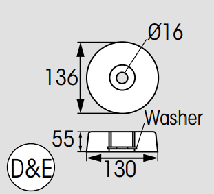 PLASTIMO Zinknode für Heckspiegel Ø136 mm, 4,5 Kg
