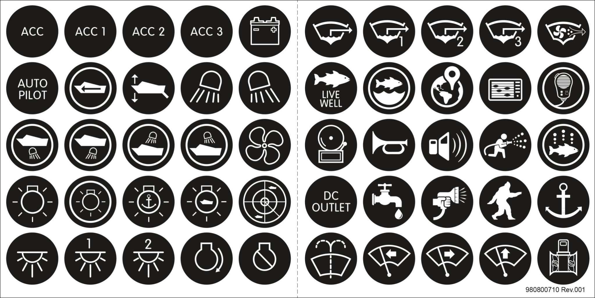 Push Button Switch Label Kit