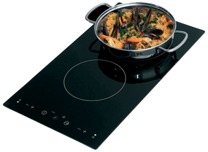 Allpa Flush Mount Elektrische Kochplatte Mit Touchscreen Control, 2-Brenner (1200w + 1800w), 230v, 505x285x60mm