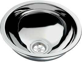Allpa Niro Spülbecken, Rund, Außenmaß Ø330mm, Tiefe 150mm