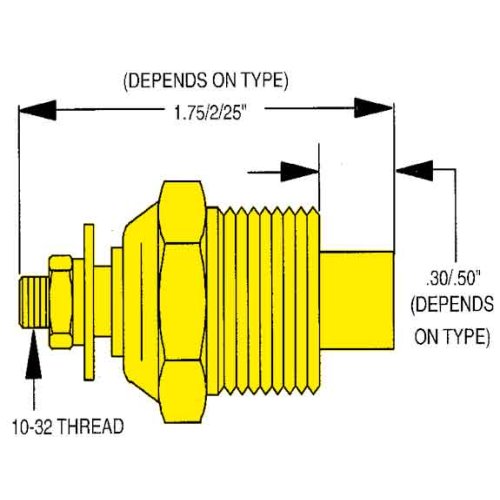 Allpa Wassertemperaturgeber Single Station, 1/2" Npt (Sw: 240-33 Ohm) (120-240°F/50-115°C)