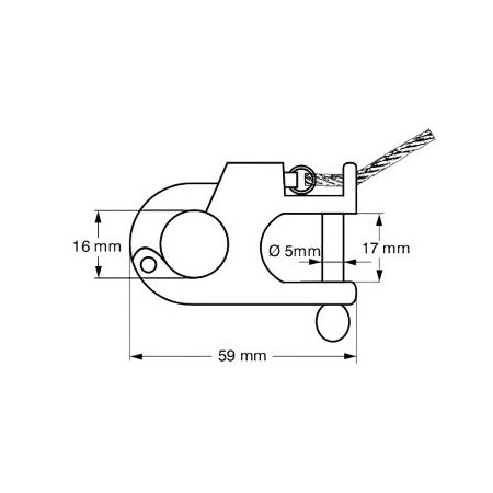 KONG Wasserskihaken Panikhaken A4 59mm
