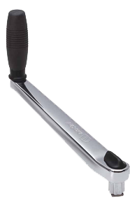 Allpa Verchromte Winsch-Kurbel, L=250mm, Gewicht 1,4kg, Lock-In, Einzelner Griff