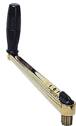 Allpa Bronze-Polierte Winsch-Kurbel 'Classic', L=250mm, Gewicht 1,4kg, Einzelner Griff