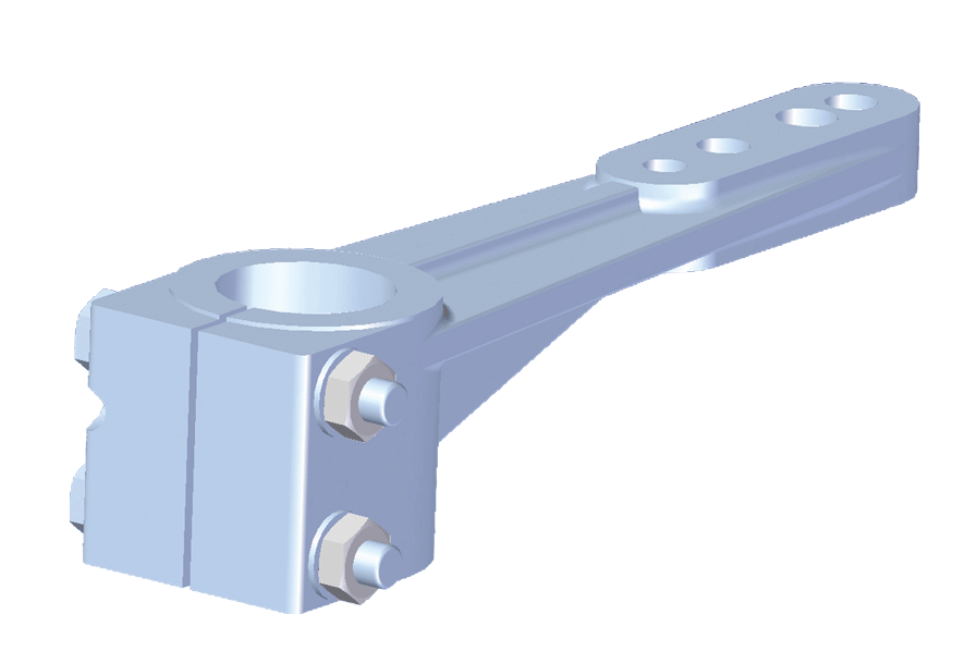 Allpa Aluminium Ruderarm Für Ruderwelle, Ø30mm