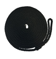 Allpa Festmacher Aus Geschlagenem Polypropylen Mit Spleiß, Ø12mm, L=6500mm, Schwarz