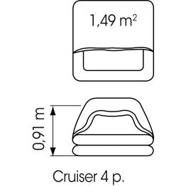 PLASTIMO Cruiser ORC+ Rettungsinsel, 4 Pers., Tas.