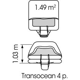 PLASTIMO Rettungsinsel Transocean 4P <24  Container