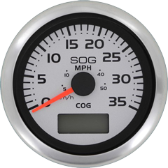 Allpa Argent Pro Geschwindigkeitsanzeiger 0-35 Mph (Inklusive Pitot & Schlauch)