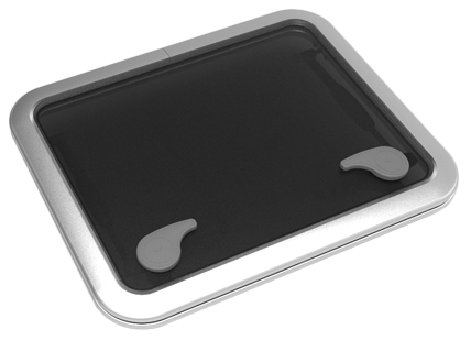 Goïot Aluminium Luken Modell 'Opal 54', Satin, Abm. 561x446mm, Lochmaß 507x392mm, Rahmen 15mm