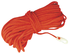 Allpa Rettungsschwimmleine Aus Polypropylen Mit Kunststoff-Schnapphaken, Ø8mm, L=30m, Orange