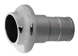 Allpa Niro Borddurchlass Für Auspuff Mit Gummi Klappe, Ø90mm, Kragen Ø131mm