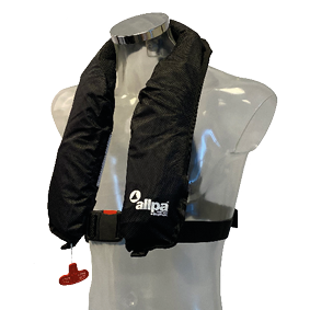Allpa Automatische Rettungsweste Modell 'Antares 150n', >40kg, Schwarz (Ce Iso 12402-3 150n)