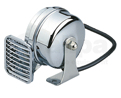 Allpa Messingverchromter Elektromagnetischer Signalhornsatz, Zweiklang, L=105mm, 12v, (110db(A)-410/490hz)