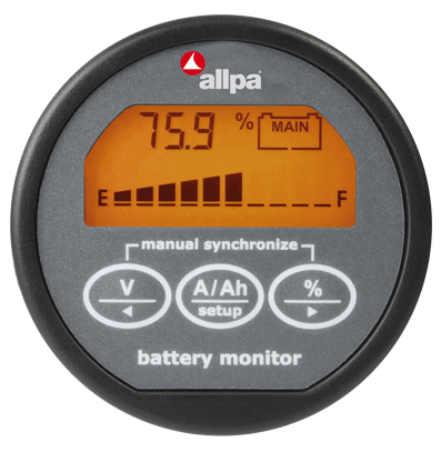 Allpa E-Xpert Lite Präzisionsbatteriemonitor, 0-35v, Ladestrom 0-100a, Entladestrom 100-999a