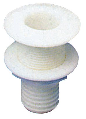 Allpa Kunststoff Borddurchlass, 1-1/2", Abm. A=46mm, B=40mm, C=104mm, D=78mm, E=54mm, Weiß