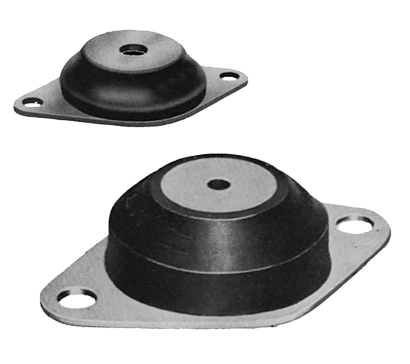 Allpa Equi-Frequency Motorlager, 45° Shore, Gewinde M6, Abm. 59x35x12mm, Max. 120n (Steifheit 75n/Mm)