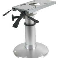 Allpa Aluminium Mainstay 'Heavy Duty' Stuhlbein (360° Drehseibe + Lock + Schlitten) H=381-508mm, Basis Ø305mm